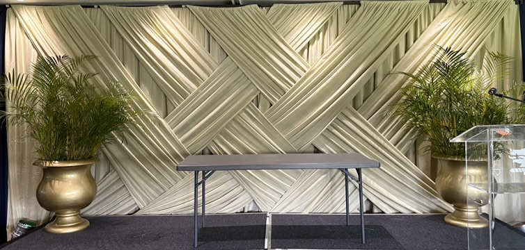 Backdrop draping